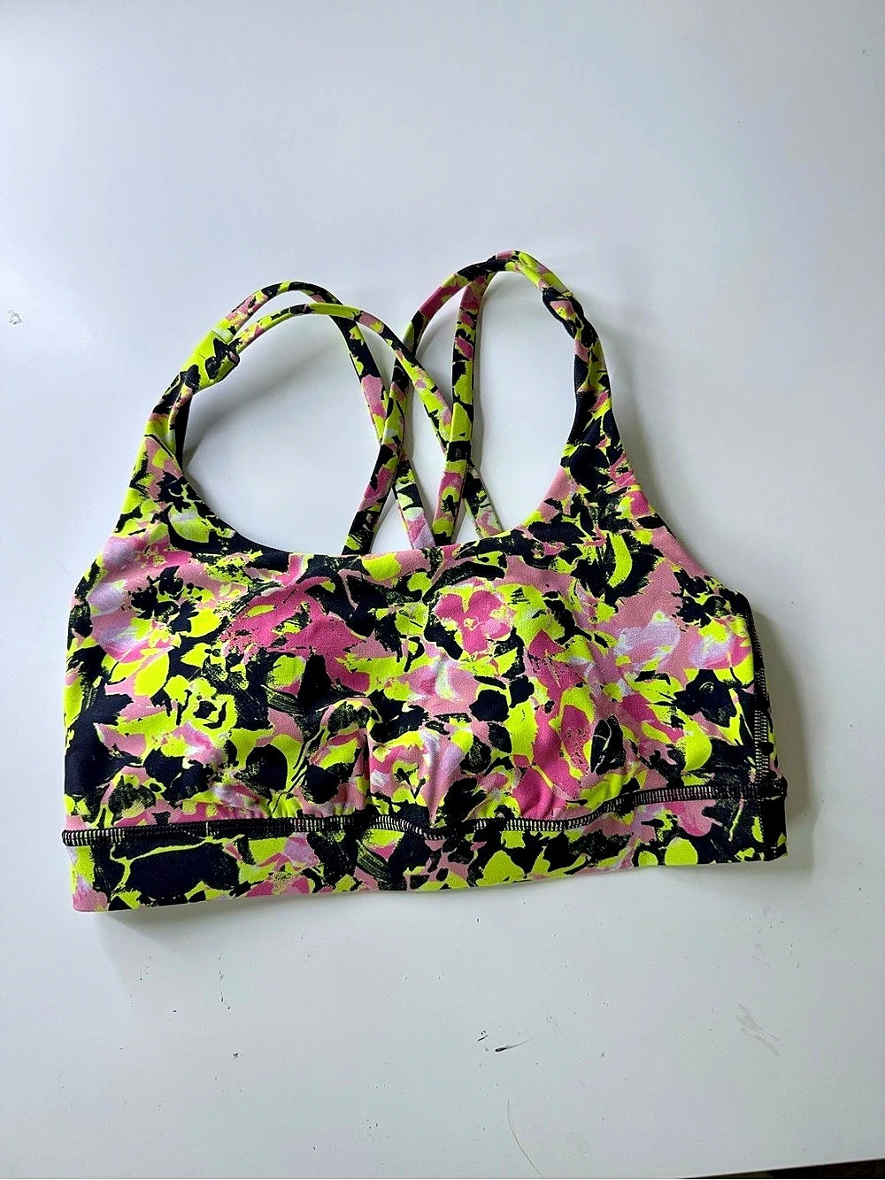 lululemon Free to Be Bra Wild Floral Print Sports Bra